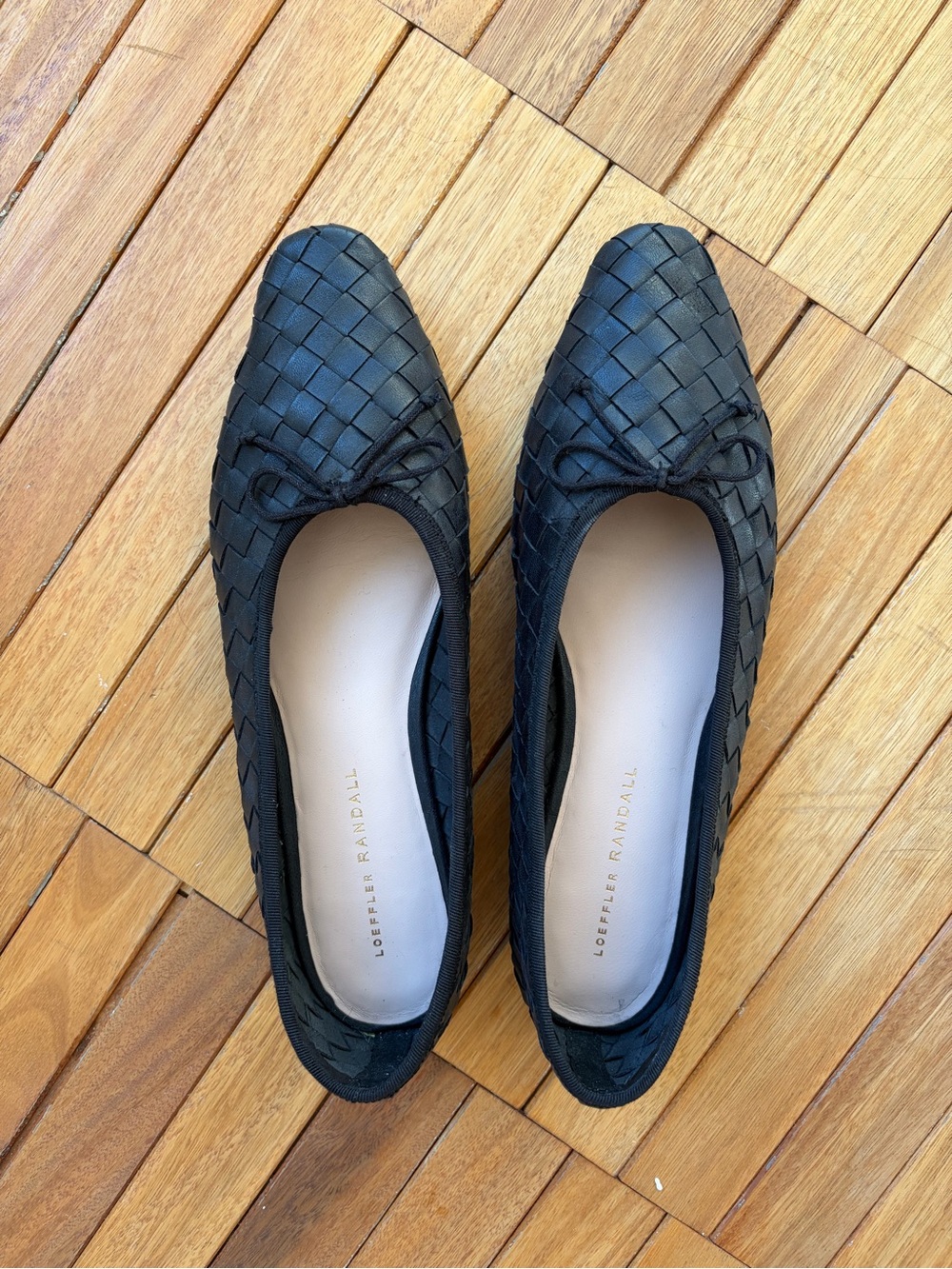 Loeffler Randall Landry Black Woven Ballet Flats